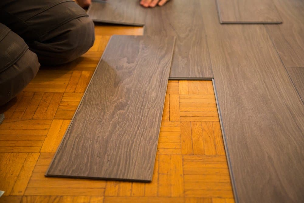 Installing vinyl flooring step 1