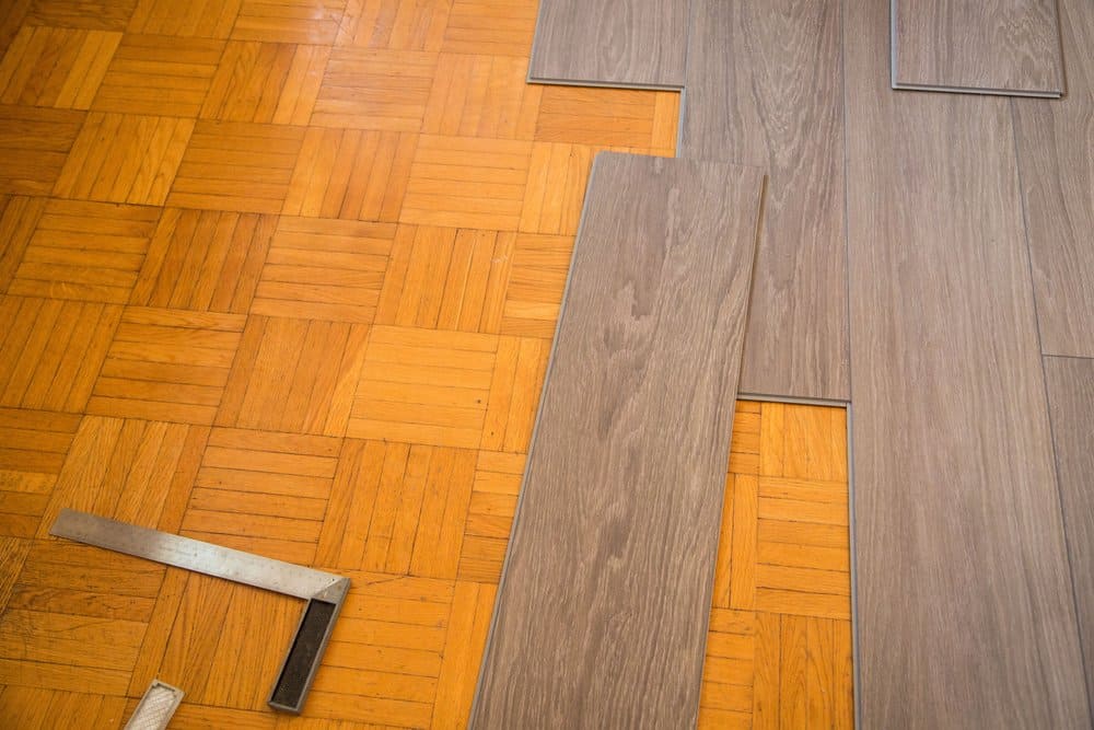 Installing vinyl flooring step 2